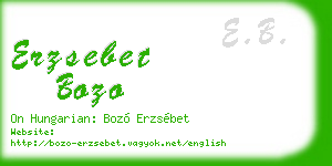 erzsebet bozo business card