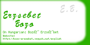 erzsebet bozo business card
